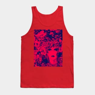 RED ART DECO FLAPPER COLLAGE Tank Top
